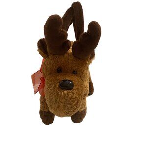 Plush Reindeer Purse For Kids By Galerie Brown & Tan Soft 8.5” x 10”